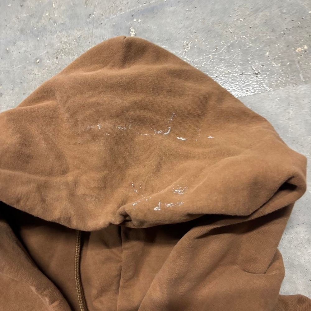 Vintage Y2K/2000s Light Brown Gap Spellout Zip Up Hoodie! - Picture 6 of 8